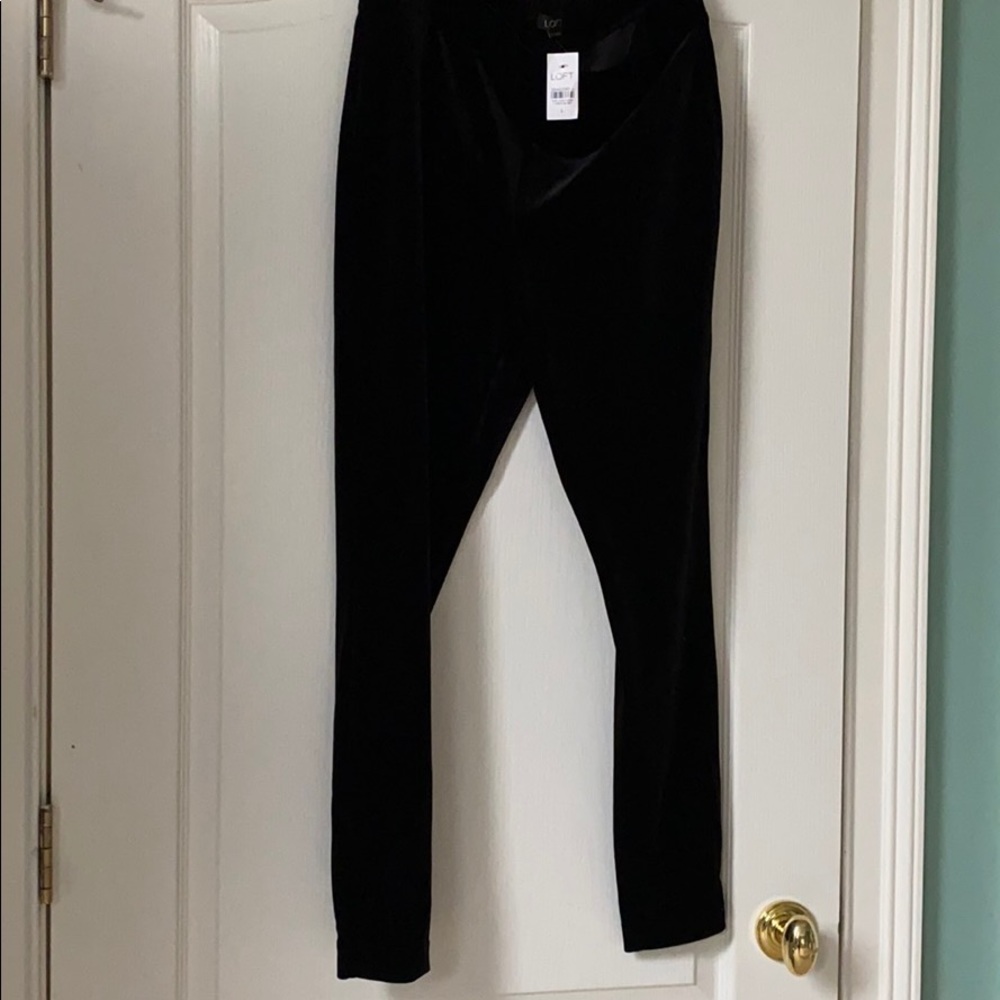 Loft Velvet elastic pants NWT